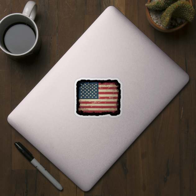 Weathered Resilience: Distressed Stars and Stripes by Steve